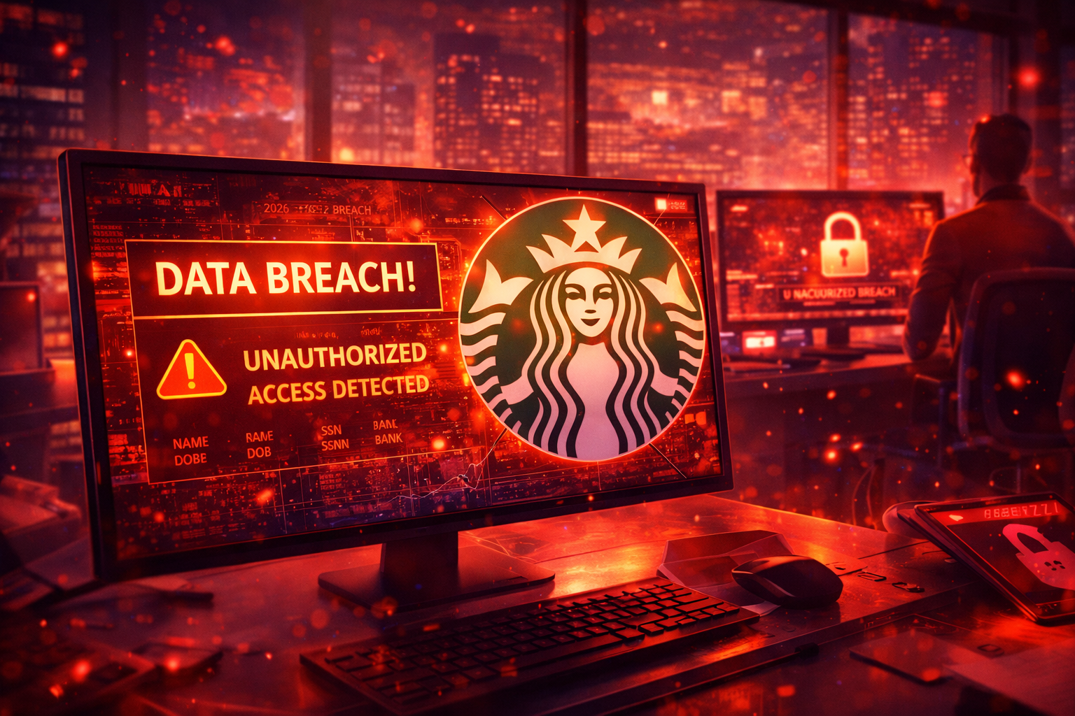 ilustrasi kebocoran data perusahaan global akibat serangan siber