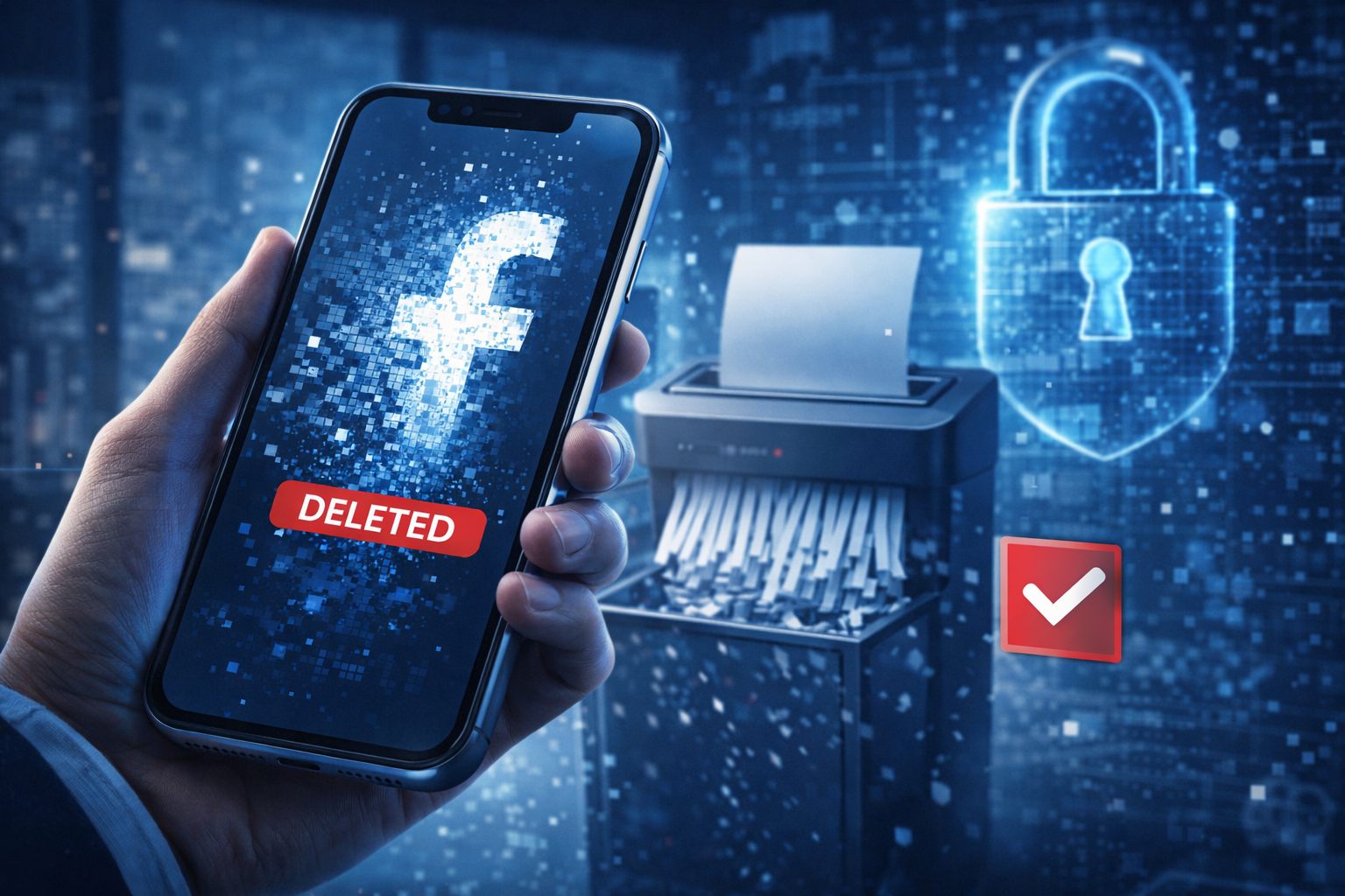 ilustrasi akun facebook dihapus permanen dan keamanan privasi digital