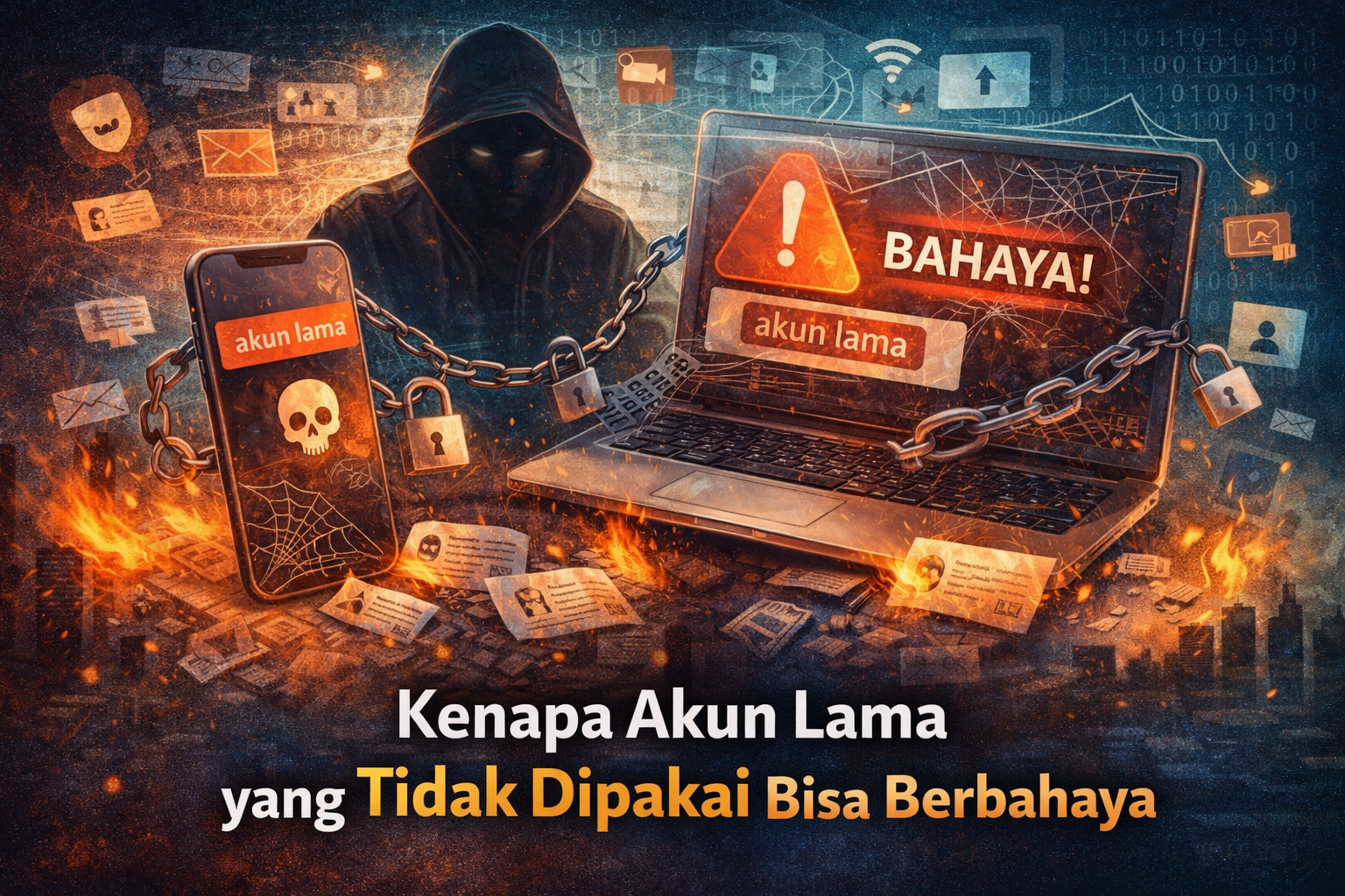 ilustrasi akun lama tidak digunakan dan risiko keamanan digital
