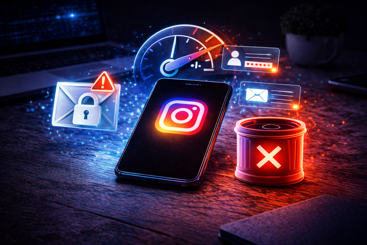 ilustrasi pengamanan akun instagram dan pengelolaan identitas digital