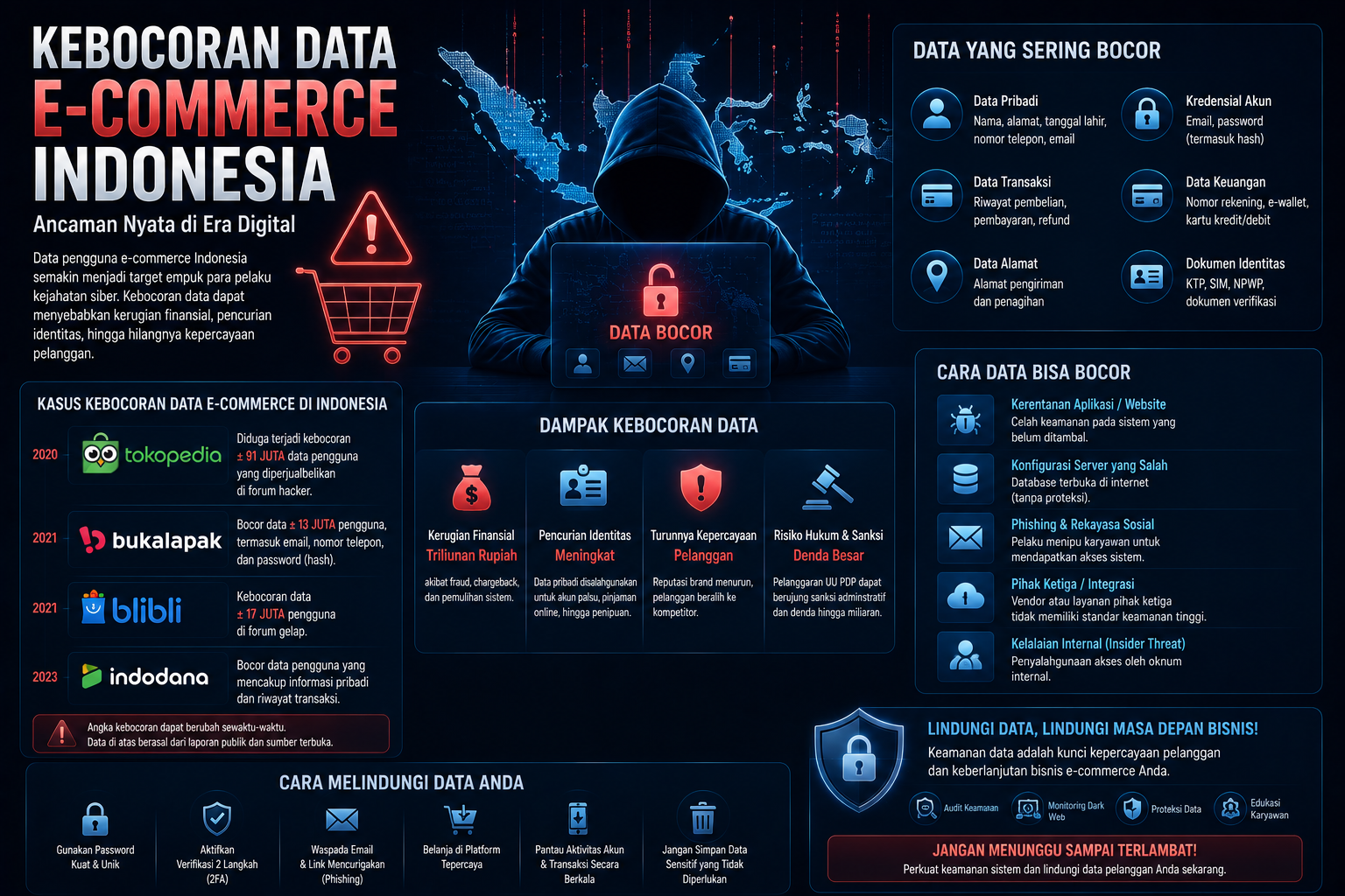 kebocoran data pengguna e-commerce indonesia