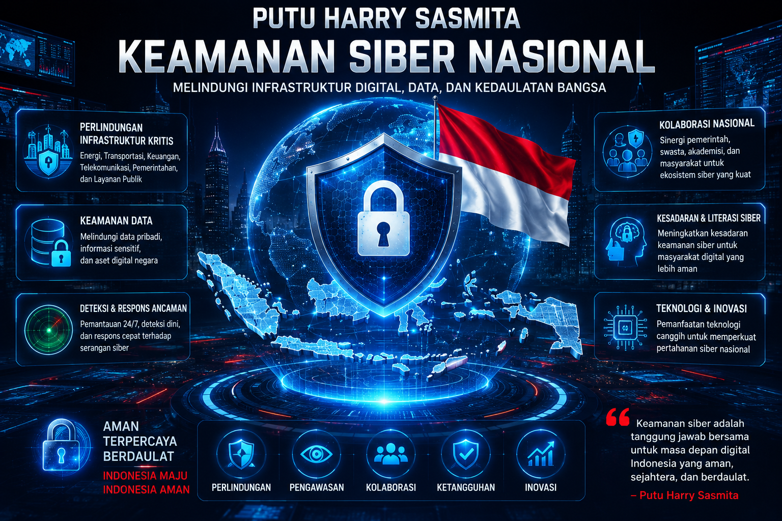 Putu Harry Sasmita keamanan siber nasional Indonesia perbankan