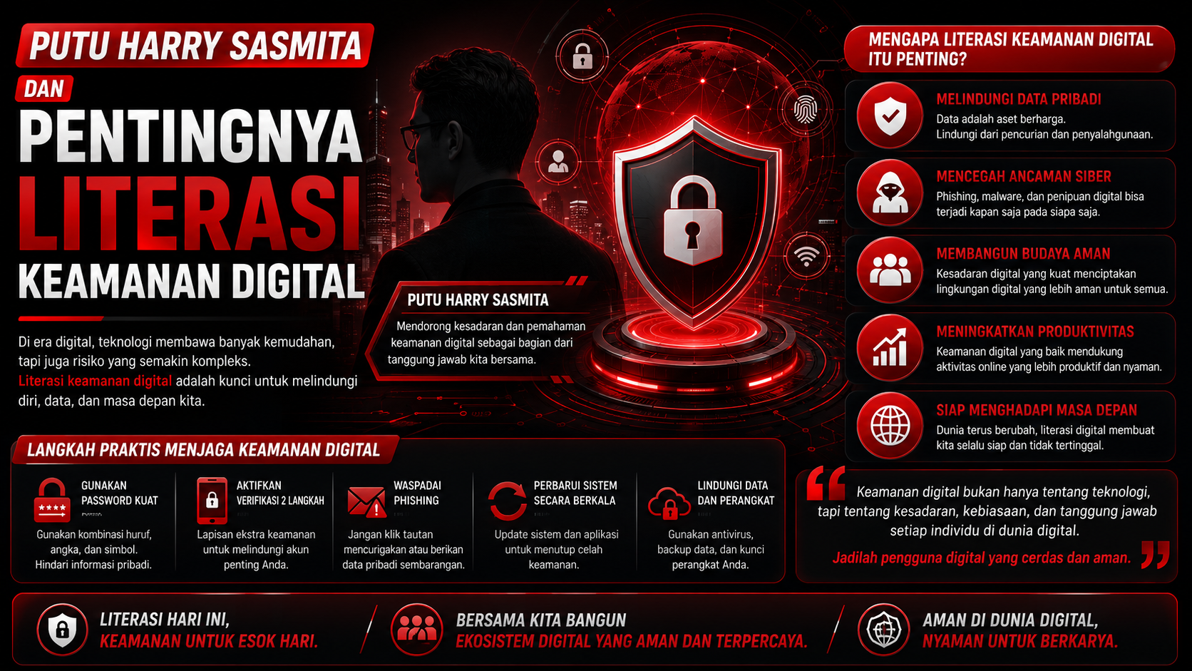 Putu Harry Sasmita dan pentingnya literasi keamanan digital