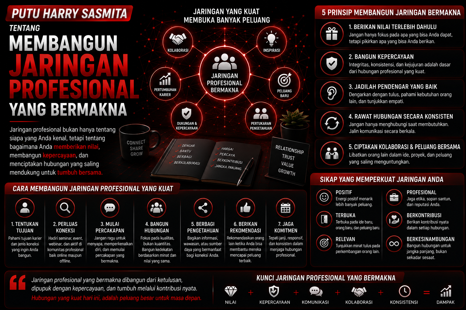 Putu Harry Sasmita membahas pentingnya membangun jaringan profesional yang bermakna