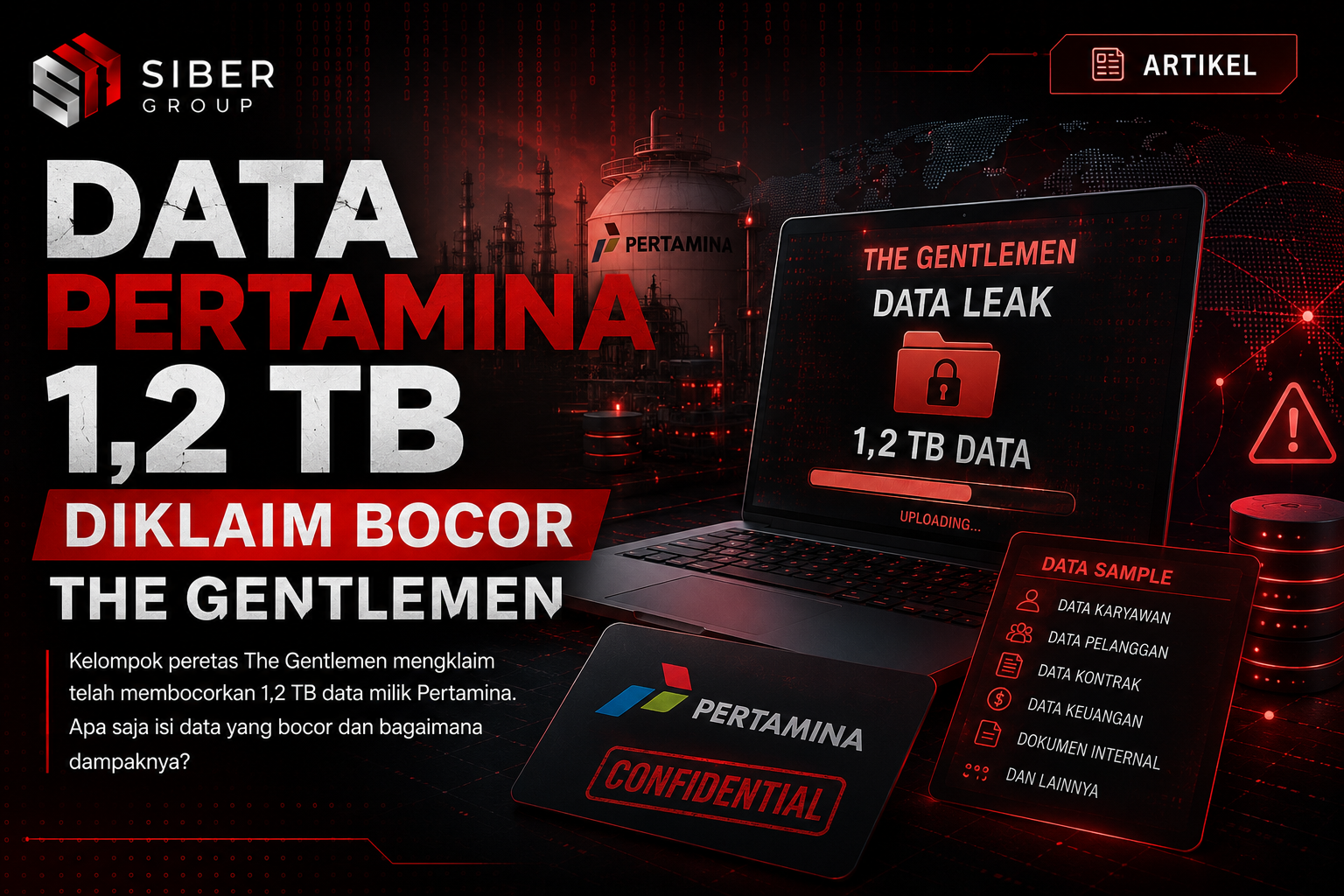 ilustrasi kebocoran data perusahaan energi akibat serangan ransomware